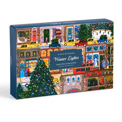 Galison | Joy Laforme Winter Lights 12 Days of Puzzles Holiday Countdown | Spiel