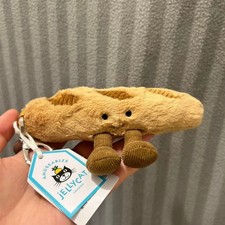 Jellycat Amuseables Baguette Bread Plush Bag Charm Keychain NWT Dust Bag 2026