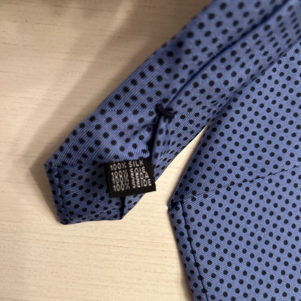 CORBATA HOMBRE MATTEO FERRETTI 100% SEDA, AZUL, MADE IN ITALY Foto 2 de 4