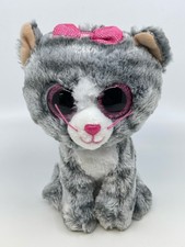 Ty Kiki Grey Cat Plush, Regular