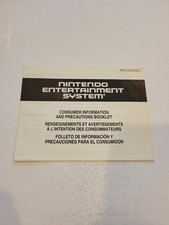 Nintendo NES Consumer Information and Precautions Booklet NES-USA/CAN-2