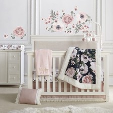 Fiori 4PC Bedding Set - Q, DR, FS, Wall Decal - Levtex Baby