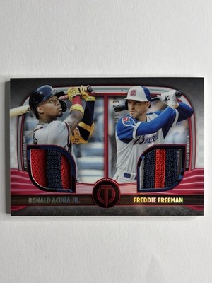 2022 Topps Tribute Dual Relic Ronald Acuna Jr & Freddie Freeman RED /10 SSP!