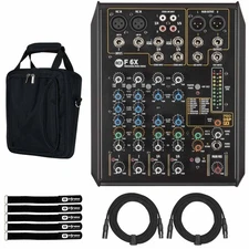 RCF F6X 6-Channel Multi-FX Analog PA Live Sound Mixing Console with Case