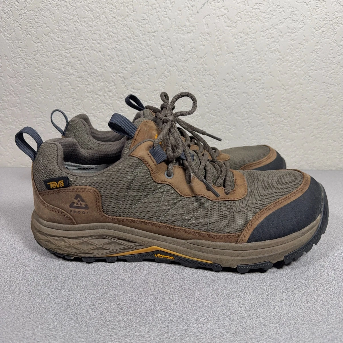 Teva | Men\'s Tan Black Suede Mesh Vibram Sole Low Top Trail Hiking Shoes, 11.5 DEVERO LOW GTX - Sand | Men main image 3