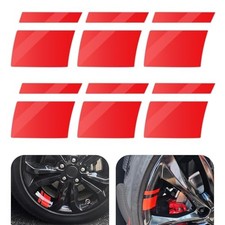 6 PCS Car Wheel Rim Stickers, Reflective Wheel Rim Stripe Decals, Red