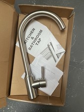 Brushed Silver Kitchen & Bathroom Hot and Cold Faucet Mixer Tap