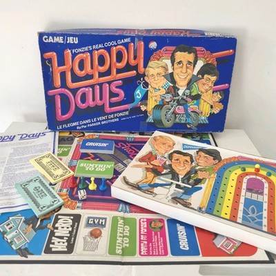 1976 Parker Bro HAPPY DAYS Fonzie's Real Cool Brettspiel | Vollständig | Selten 