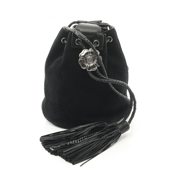 Borsa a tracolla Saint Laurent scamosciata nera donna usata autentica