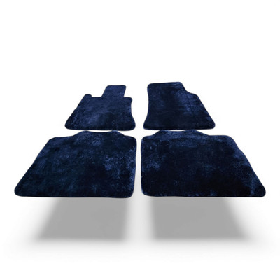 Blue Sheepskin floor mats fits Rolls Royce Ghost Wraith Cullinan Phantom Dawn