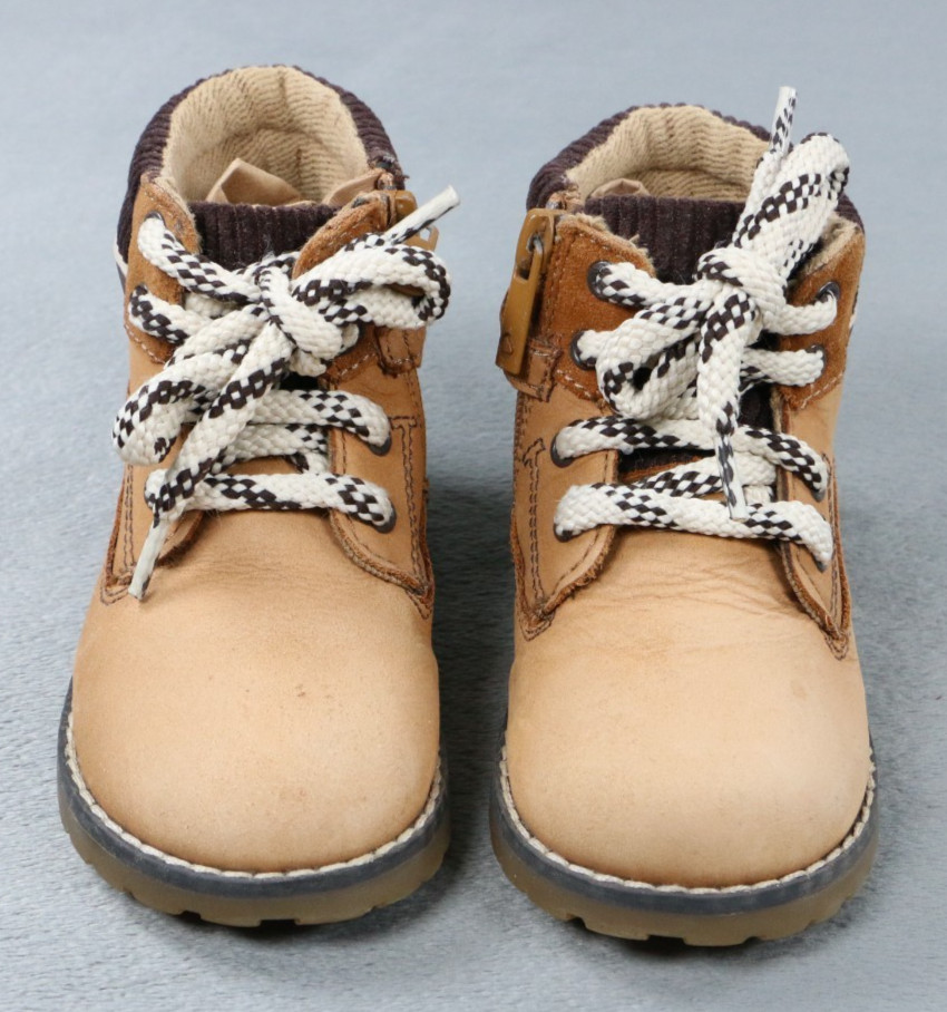 Mayoral Kids Leather Boots Brown Lace-Up Ankle Boots Size 7 Toddler  23 EU Boys