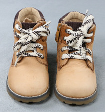 Mayoral Kids Leather Boots Brown Lace-Up Ankle Boots Size 7 Toddler 23 EU Boys