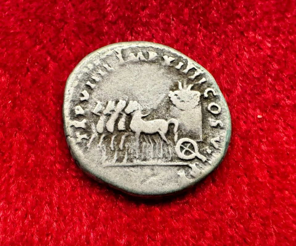 Titus Silver Denarius 79-81 AD – Commemorates Destruction of Jerusalem 70 CE - Image 2 of 2