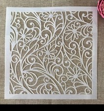 Floral Geometry Wall Art Reusable Plastic Stencil - StencilAir