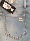 $200 ATOS LOMBARDINI Women's NWT Size 25 24 XS Blue Distressed Patch Capri Jeans — photo 10