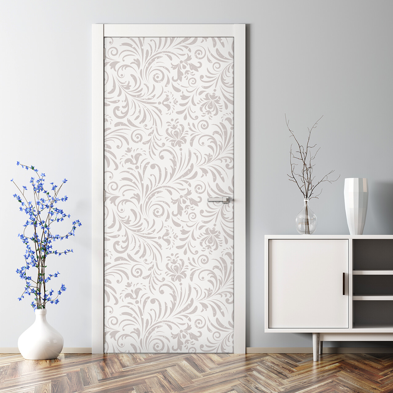 Vintage Bubble-Free Door Sticker Eclectic Wall Art Accent Decal
