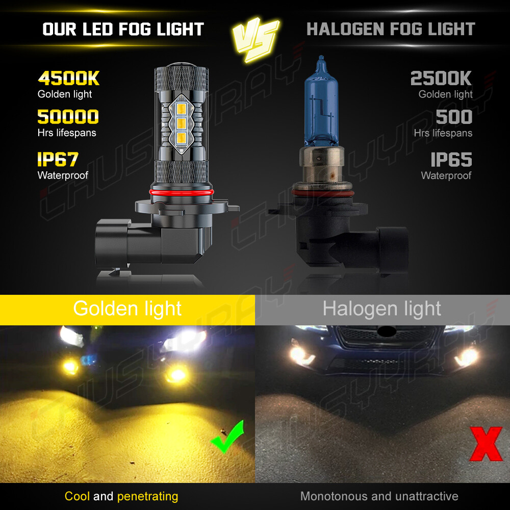 Team-Alpha Yellow Fog Lights For 2003-2006 Chevy Silverado 1500/2500/3500 HD – Halogen, DOT/SAE
