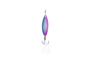 Clam Panfish Leech Flutter Spoon Glow Rainbow 1/32 oz #14 Treble Hook