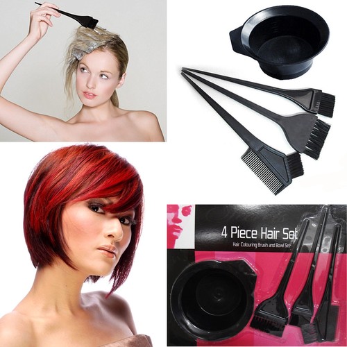 Hair Tint Brush Color Dye Kit Set Comb Mixing Bowl Colour Brushes