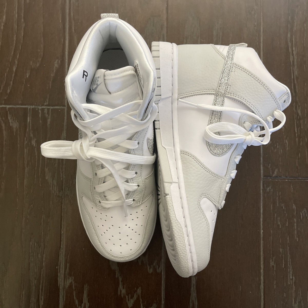NIKE ☆ Dunk High WOMEN’S ‘Silver Glitter Swoosh’ Nike Dunk High WMNS Silver Glitter Swoosh | Kixify Marketplace