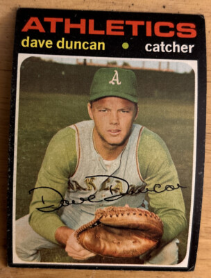 1971 Topps Dave Duncan #178 Athletics Pitcher (Hit 46 HRs in Modesto, 1966) O/C