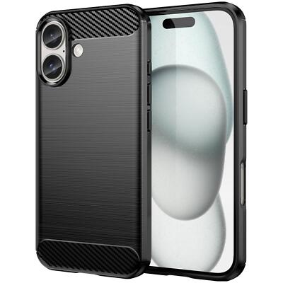 Hülle Carbon für iPhone 16 Plus Schutzhülle Handy Case TPU Cover Handyhülle
