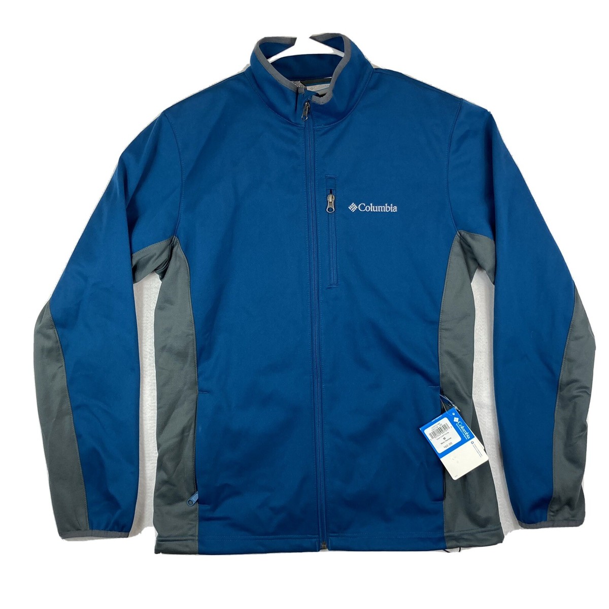 Columbia Medium Men's Blue Ascender Softshell Jacket Water Wind