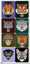 Violette Stickers Big Cats Jungle Animals Scrapbook Craft Planner Supply Tiger