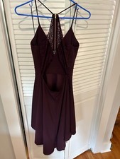 Windsor - wine - Open Back - Lace Hi-low Dress - Size Small