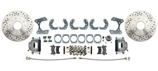 Ford 9 Rear Disc Brake Kit No E-brake Drilled Slotted Rotors Ford 9 Rear Disc Brake Kit No E-brake Drilled Slotted Rotors