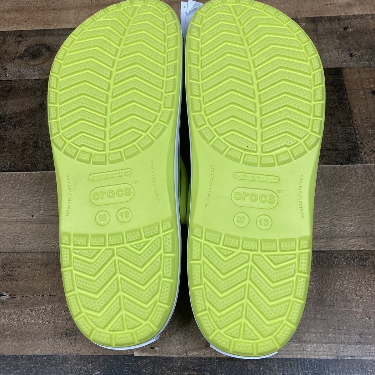 Crocs Crocband Slip On Clogs Citrus Green 11016-738 Mens Sz 9 Amazon.com: Crocs Unisex Off Court Clog Green Ivy Men main image 2
