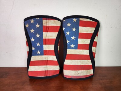 Second Nature Knee Sleeve USA Flag (1 Pair) SMALL Neoprene Weightlifting