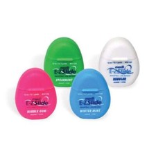 E-Z Slide Waxed Dental Floss, 13 Yard 12 m , Assorted, 100/Bag
