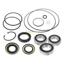 Rear Left Axle Wheel & Brake Drum Bearings Seals Kit for Honda Rancher 350 400