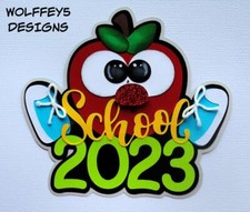 ELITE4U SCHOOL TITLE kid premade paper piecing scrapbook diecut page piece PAGE