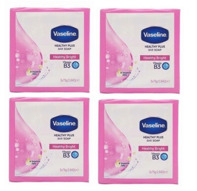 Lot De 8 Savons Vaseline Rose - Hydratant à La Vitamine B3 - 75g Chacun