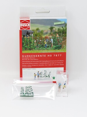 Busch HO 7877 Cucumber Garden Plants Gardener Figures Model Train Scenery