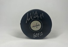 Washington Capitals Adam Oates Signed Inscribed Hockey Puck HOF12
