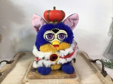Vintage RARE FURBY ROYAL MAJESTY Limited Edition 2000 w/Tags Purple Eyes WORKS