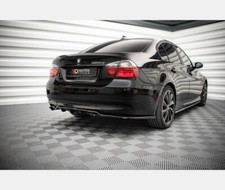 CUP Diffusor Heckstoßstangen Ansatz SCHWARZ für 3er BMW E90 Flaps Heck Splitter