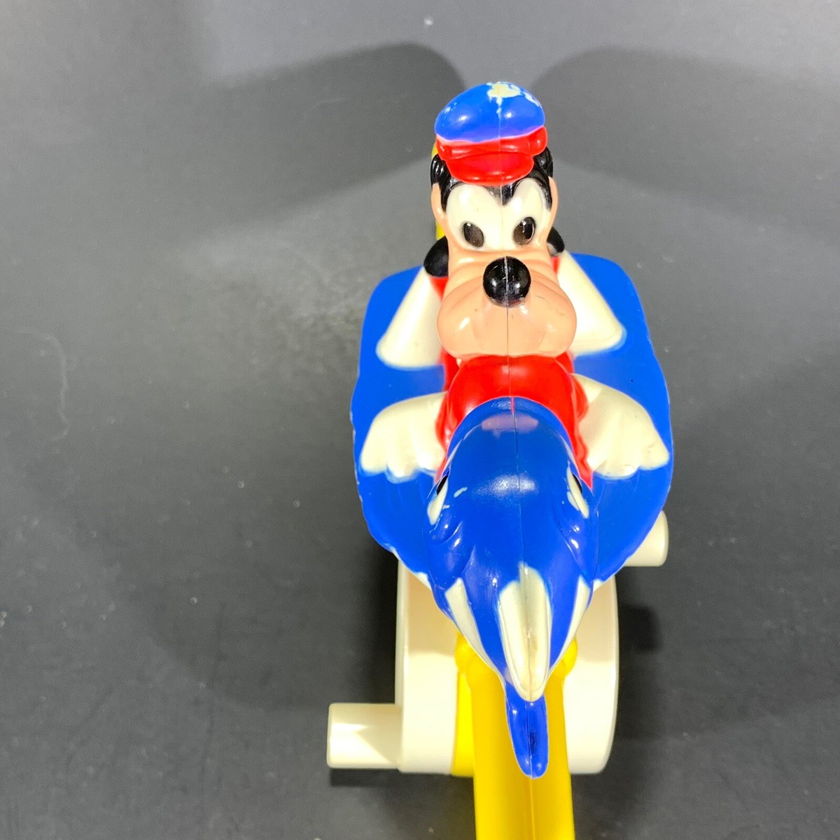 Vintage Goofy In A Boat Toy Fishing Rod Pole Disney Yellow Rare | eBay
