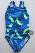 Image of ADIDAS SWIM FITNESS PARLEY INFINITEX SWIMSUIT BLUE DQ3378 KIDS GIRLS M