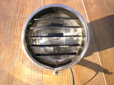 USED MOTORCYCLE STAINLESS STEEL HEADLIGHT  HARLEY CHOPPER BOBBER, CAFE RACER 12V