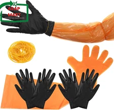 50 Pairs Field Dressing Gloves Disposable Deer Gutting Mittens Hunting Cleaning.