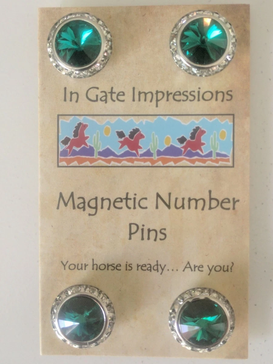 Blue Zircon Magnetic number pins horse show number magnets
