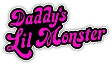 Daddy's Lil Monster Cartoon Sticker Decal laptop wall car phone Harley Quinn