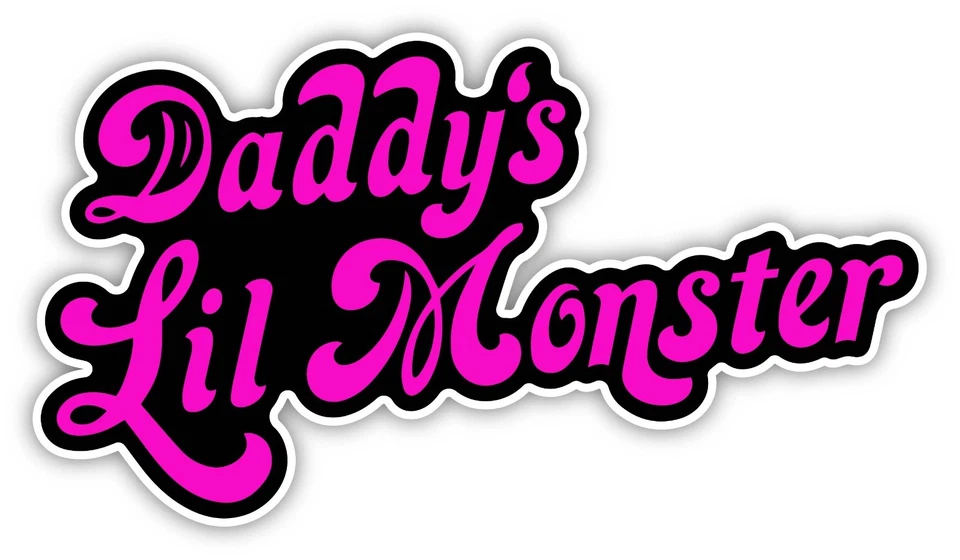 4KIDS Daddy's Lil Monster Cartoon Sticker Decal laptop wall car phone Harley Quinn