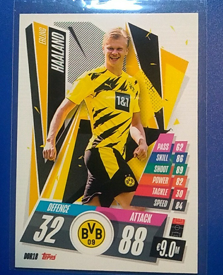 ERLING HAALAND ROOKIE STICKER FIFA 365 2020/21 #208, Match Attax Wc12, Dor18 view 1