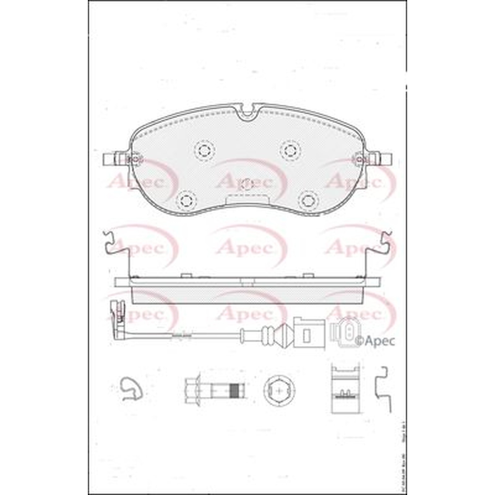 Apec Brake Pads Front  PAD2495 - OEM-Matching with Advanced Friction Technology