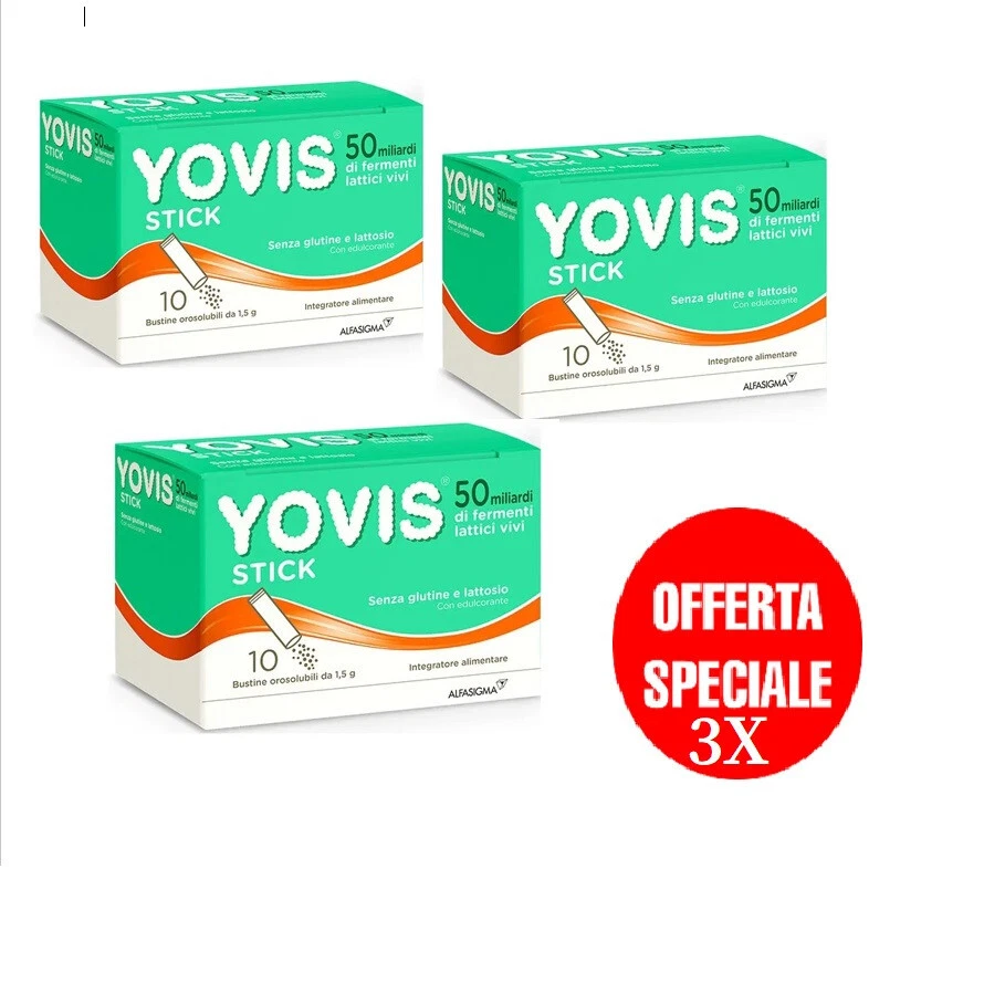 3X Yovis Stick Fermenti Lattici vivi - 30 Stick Orosolubili PROMO PACK